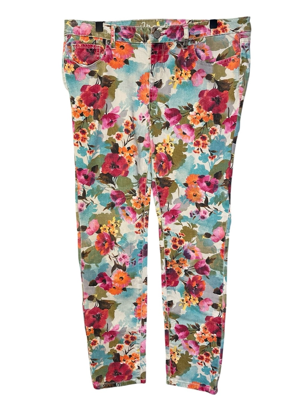 Aeropostale Ashley Ultra Skinny Floral Denim Size 12